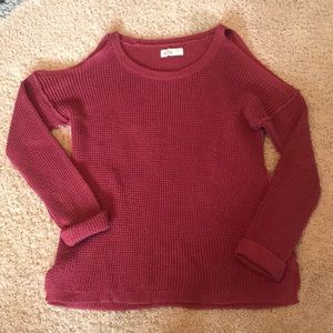 Open shoulder sweater